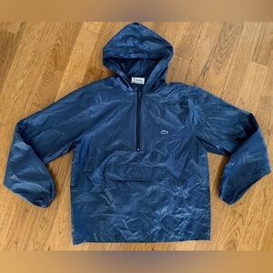 Vintage Izod Lacoste Pullover Anorak Smock Packable Windbreaker Kangaroo Size M